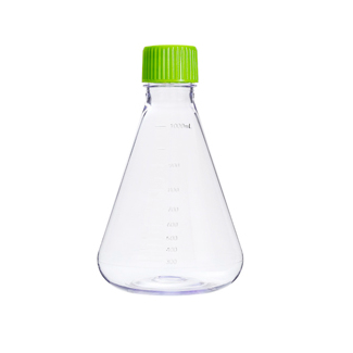 Erlenmeyer Flask with Vented Cap, PC, 1000ml (Flat & Baffled Bottom)